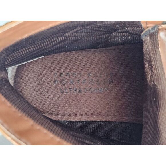 Perry Ellis Portfolio March Chukka Boots Ankle Brown Leather Mens Size 8 - Picture 6 of 8